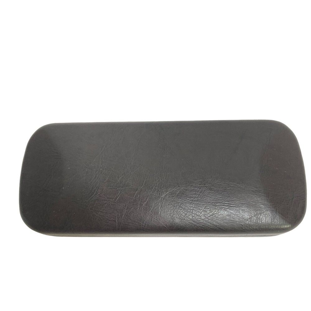 FOSSIL Glasses Hard Case Brown Leather Vintage‎